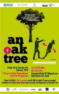 A promotional poster of Tim Crouch's An Oak Tree.